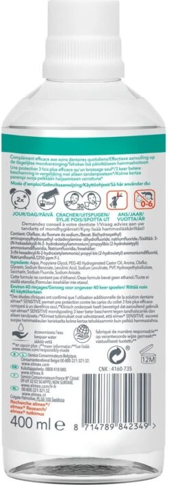 Elmex Sensitive Mondwater - 2 X 400 Ml - Voordeelverpakking -Verzorgings Producten Winkel 418x1200 3