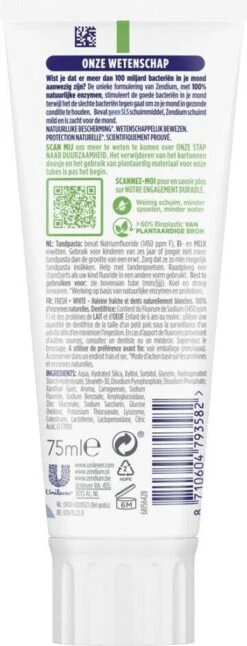 Zendium Fresh+Whitening Tandpasta- 12 X 75 Ml - Voordeelverpakking -Verzorgings Producten Winkel 459x1200 12