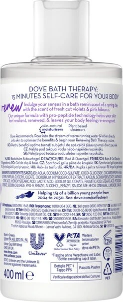 Dove Bath Therapy Renew - Badschuim & Douchegel - 400 Ml -Verzorgings Producten Winkel 490x1200 7