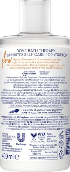 Dove Bath Therapy Glow - Badschuim & Douchegel - 400 Ml -Verzorgings Producten Winkel 490x1200 8