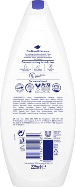 Dove Douchegel Deeply Nourishing - 6 X 225 Ml - Voordeelverpakking -Verzorgings Producten Winkel 491x1200 6