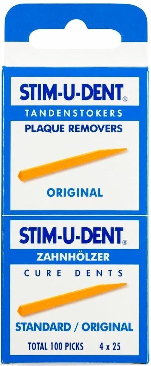 3x Stim-U-Dent Tandenstokers Original 100 Stuks 1 3x Stim-U-Dent Tandenstokers Original 100 Stuks