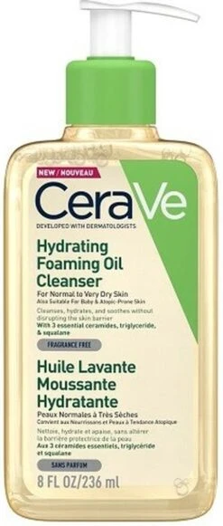 CeraVe - Hydrating Foaming Oil Cleanser - Voor Normale Tot Droge Huid - 236ml -Verzorgings Producten Winkel 510x1200