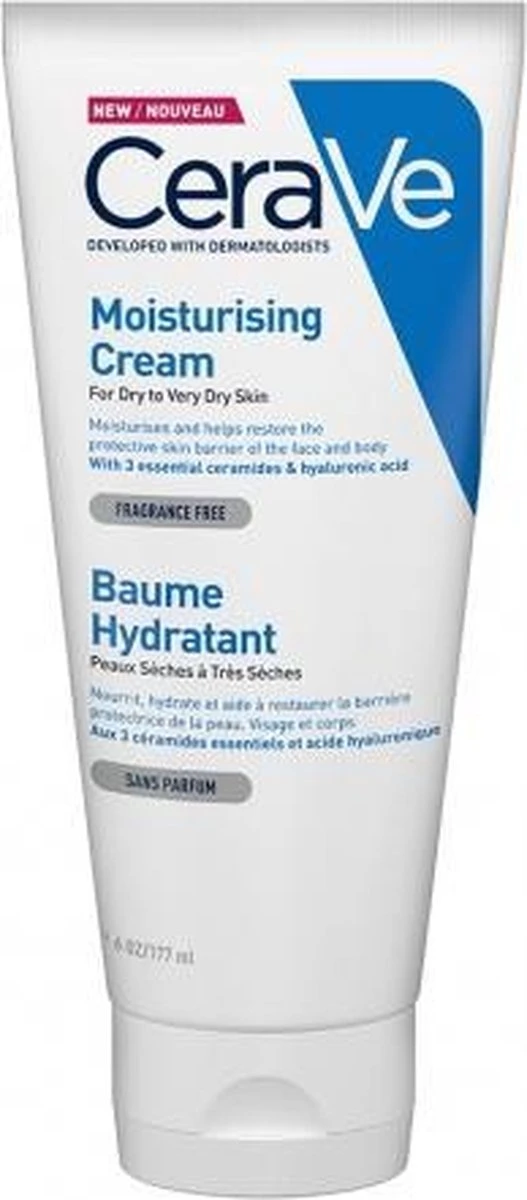 CeraVe - Moisturizing Cream - Bodycrème - Droge Tot Zeer Droge Huid - 177 Ml 1 CeraVe - Moisturizing Cream - Bodycrème - Droge Tot Zeer Droge Huid - 177 Ml