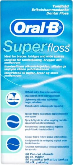 Oral B Superfloss 12 X 50 Stuks - Flosdraad - Voordeelverpakking -Verzorgings Producten Winkel 530x1200 5