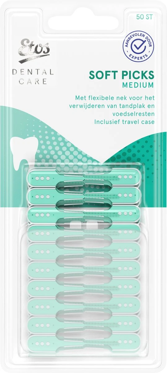 Etos Soft Picks - Tandenstokers - Medium - 50 Stuks 1 Etos Soft Picks - Tandenstokers - Medium - 50 Stuks