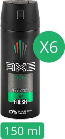 Axe Africa Bodyspray Deodorant - 6 X 150 Ml - Voordeelverpakking -Verzorgings Producten Winkel 558x1200 2