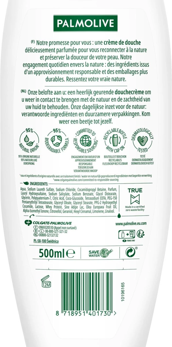 Palmolive® Palmolive Naturals Olijf Douchegel - 4 X 500ml - Douchegel Voordeelverpakking 5 Palmolive® Palmolive Naturals Olijf Douchegel - 4 X 500ml - Douchegel Voordeelverpakking - Afbeelding 5