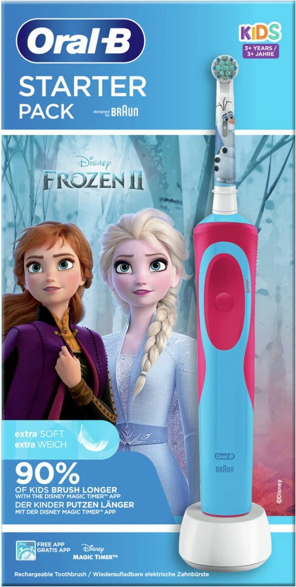 Oral B Oral-B Vitality Frozen - Elektrische Tandenborstel Voor Kinderen - 1 Handvat En 2 Opzetborstels 15 Oral B Oral-B Vitality Frozen - Elektrische Tandenborstel Voor Kinderen - 1 Handvat En 2 Opzetborstels - Afbeelding 15