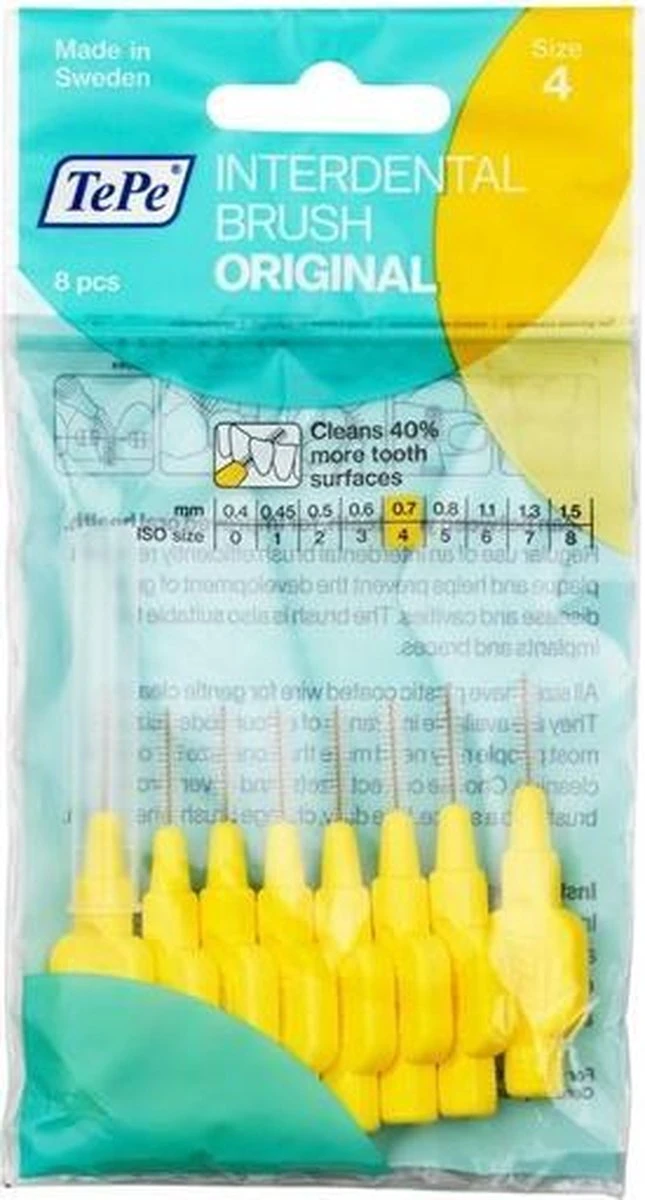 TePe Origineel Geel - 0,7mm - 8 Stuks - Rager 5 TePe Origineel Geel - 0,7mm - 8 Stuks - Rager - Afbeelding 5