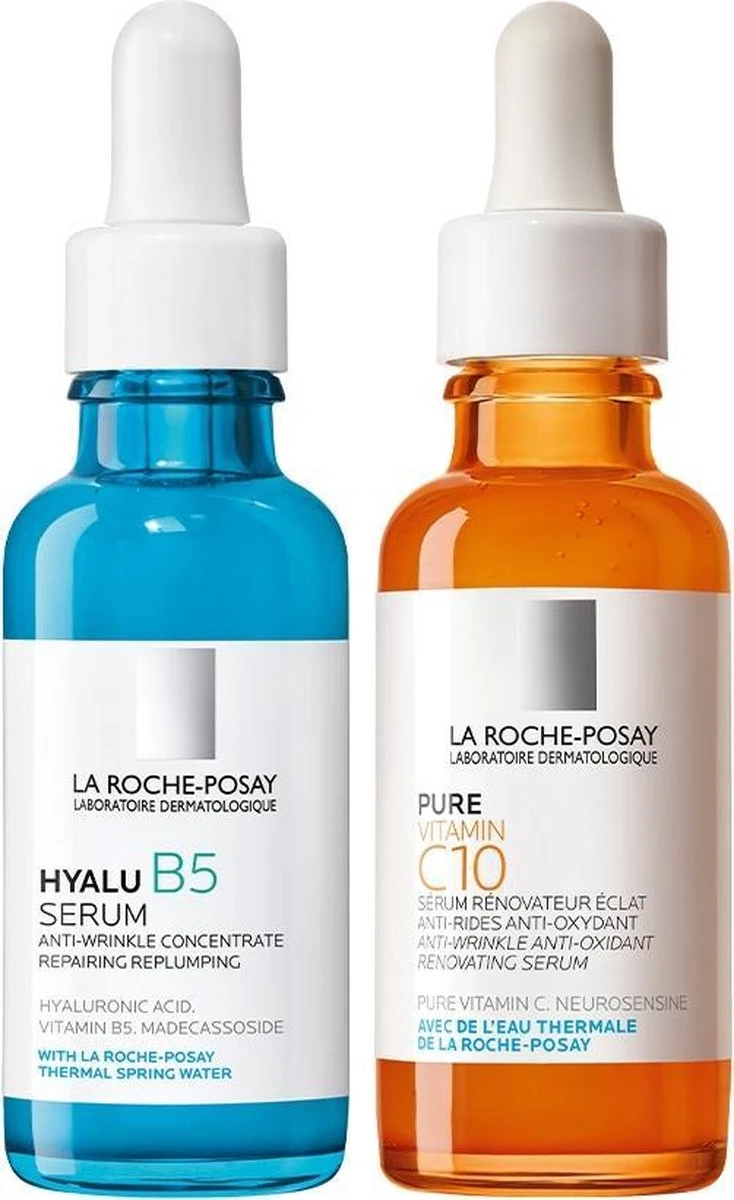 Bundel La Roche-Posay Hyalu B5 Serum En Vitamine C10 Serum - 2 Stuks 1 Bundel La Roche-Posay Hyalu B5 Serum En Vitamine C10 Serum - 2 Stuks