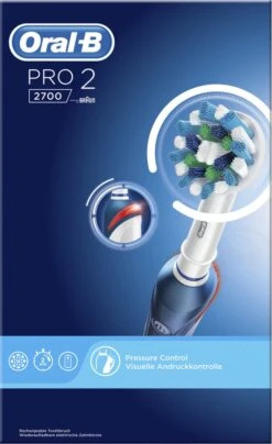 Oral B Oral-B Pro 2 2700 CrossAction - Elektrische Tandenborstel - Blauw, Wit -Verzorgings Producten Winkel 734x1200 2