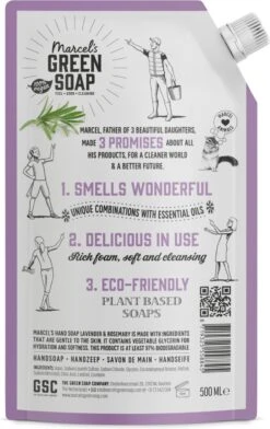 Marcel's Green Soap Handzeep Navulling Lavendel & Rosemarijn - 500 Ml -Verzorgings Producten Winkel 756x1200