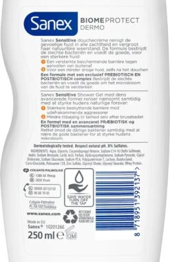 Sanex BiomeProtect Dermo Sensitive Douchegel - 6 X 250ml - Voordeelverpakking -Verzorgings Producten Winkel 781x1200 1