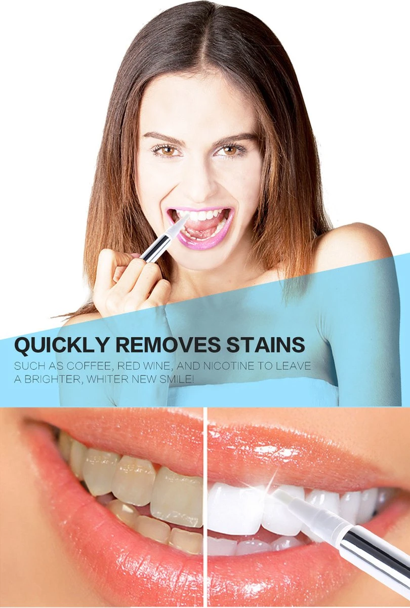 Perfect Wit - Whitening Pen - Tandenblekers - 100% Natuurlijke Ingrediënten - Peroxidevrij - Veilig Bleken - Witte Tanden - Tandbleekset - Tanden Bleken - Whitening - Teeth Whitening - Frisse Adem 3 Perfect Wit - Whitening Pen - Tandenblekers - 100% Natuurlijke Ingrediënten - Peroxidevrij - Veilig Bleken - Witte Tanden - Tandbleekset - Tanden Bleken - Whitening - Teeth Whitening - Frisse Adem - Afbeelding 3