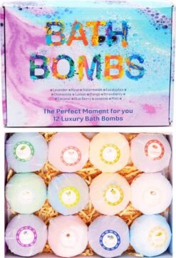 Bruisballen - Bruisballen Voor Bad - Kind - 12 Stuks - XXL Formaat - 12 Verschillende Geuren - 100 Gram