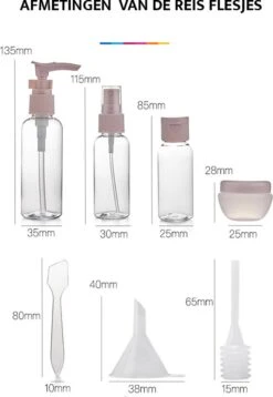 YONO Reisflesjes Set - Navulbare Reisflacons In Verschillende Maten Met Toilettas - Spray Flesjes En Cosmetica Potjes Voor Handbagage Vliegtuig -Verzorgings Producten Winkel 829x1200