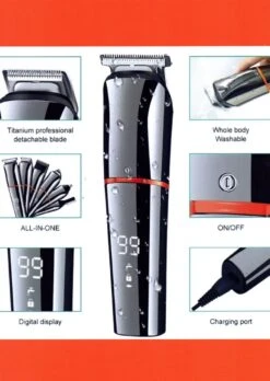Baardtrimmer/Body Groomer-6in 1-voor Mannen-waterdicht-voor Baardhaar-hoofdhaar-lichaamshaar -Verzorgings Producten Winkel 851x1200
