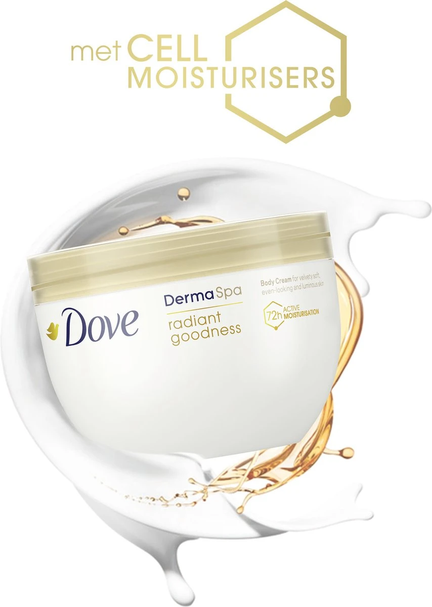 Dove DermaSpa Radiant Goodness Bodycrème - 4 X 300 Ml - Voordeelverpakking 3 Dove DermaSpa Radiant Goodness Bodycrème - 4 X 300 Ml - Voordeelverpakking - Afbeelding 3