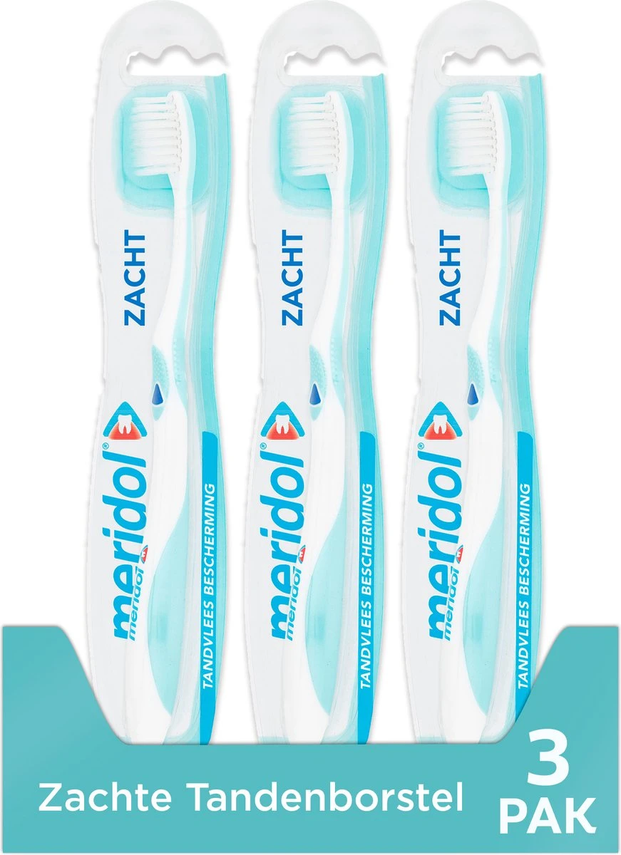 Meridol Tandenborstel Zacht - 3 Stuks - Voordeelverpakking 1 Meridol Tandenborstel Zacht - 3 Stuks - Voordeelverpakking