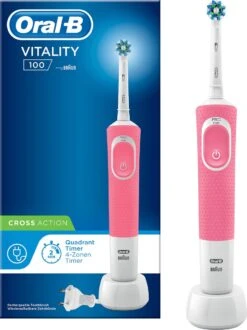 Oral B Oral-B Vitality 100 Roze CrossAction - Elektrische Tandenborstel - Powered By Braun -Verzorgings Producten Winkel 898x1200 3