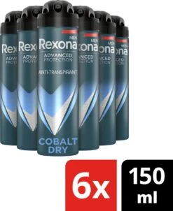 Rexona Men Cobalt Dry Anti-transpirant Deodorant Spray - 6 X 150 Ml - Voordeelverpakking -Verzorgings Producten Winkel 980x1200 1
